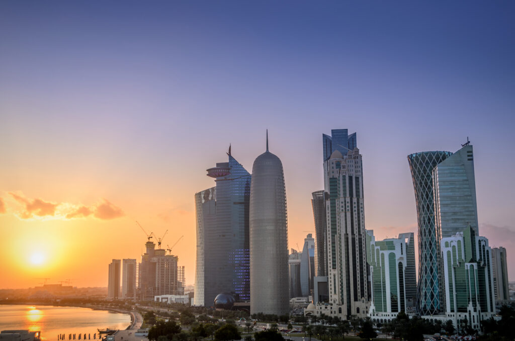 Doha at sunset